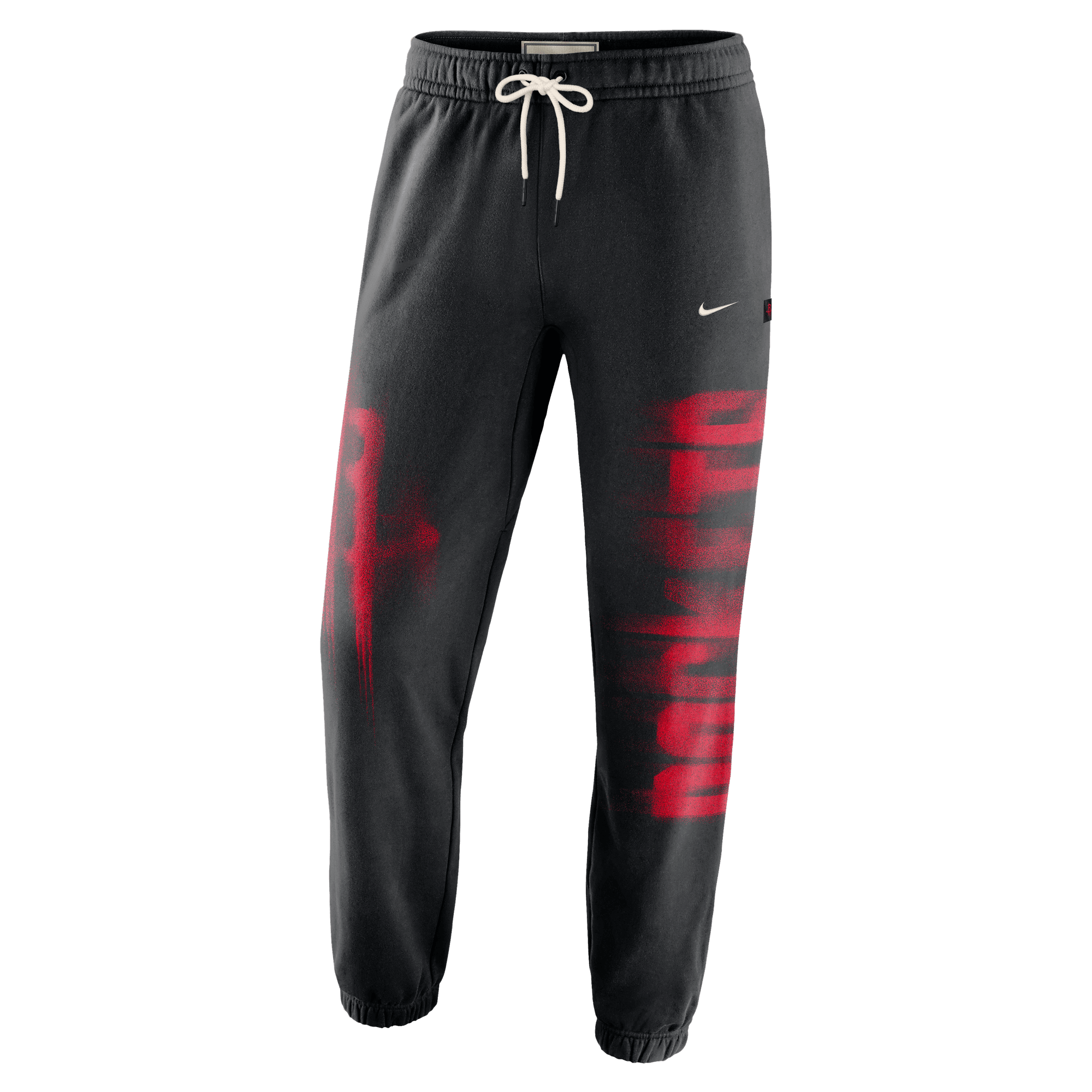 Nike Houston Rockets Standard Issue "Black" Men's Therma-FIT Fleece Basketball Pants - BLACK